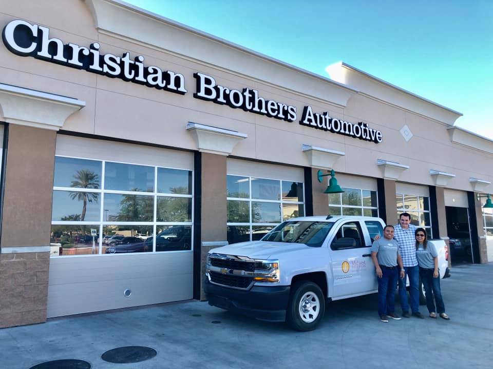 truck outside of shop