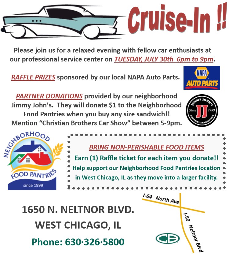 Tuesday, July 30th 6pm to 9pm - food pantry 