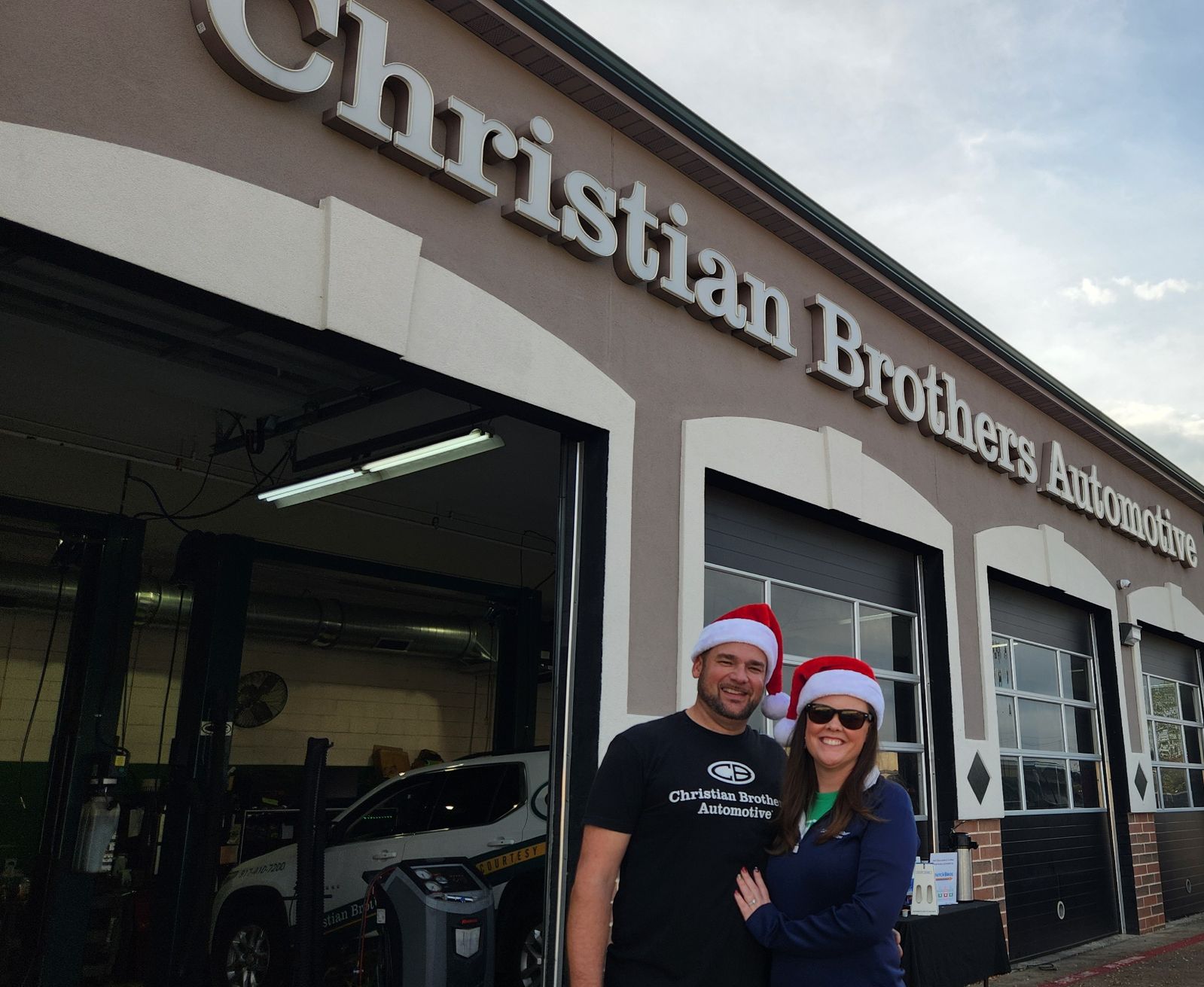 CBA team in front of shop