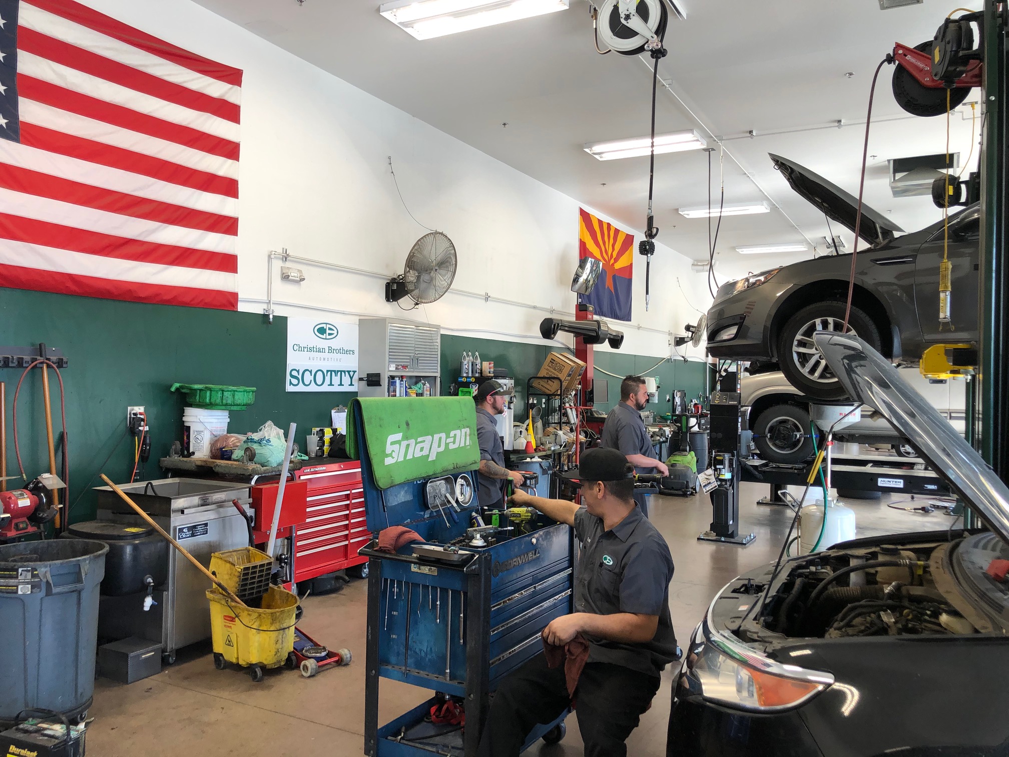 cba technician working on car