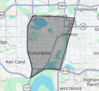 Shuttle Van Map Littleton, CO