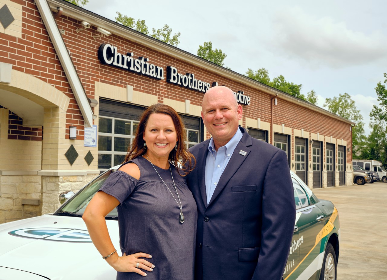 CBAC car in front of shop