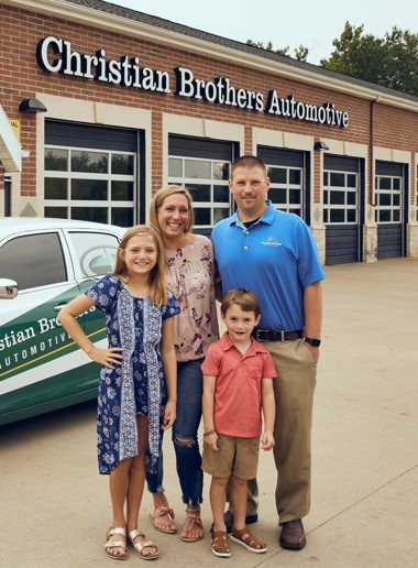 CBAC car in front of shop