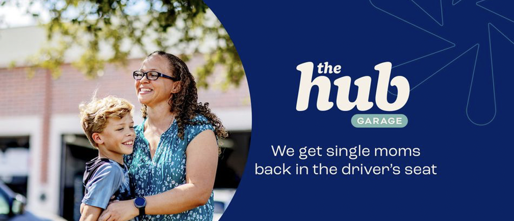 the hub garage banner